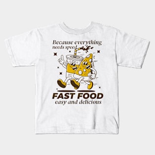 Fast food retro illustration Kids T-Shirt